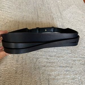 MM LaFleur Black Leather Belt